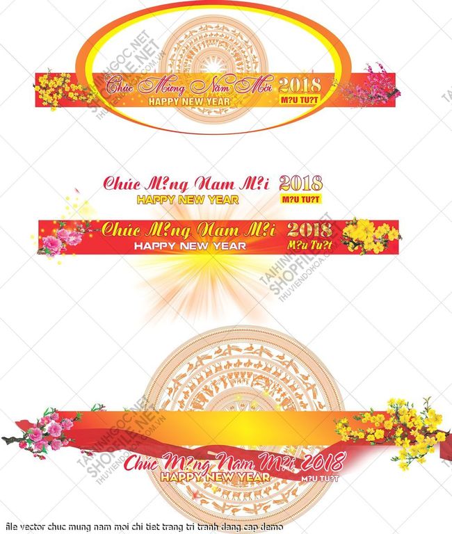 file vector chuc mung nam moi chi tiet trang tri tranh dang cap 